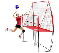 MEELRYD Red de voleibol portátil 3 en 1, red de entrenamiento de voleibol con bolsa de transporte, altura ajustable, rebote de voleibol, jardín para casa, gimnasios, escuelas, parques infantiles