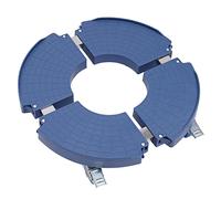 MEELRYD Rodillo para plantas, diámetro de 40 - 58,5 cm, resistente a la intemperie, redondo, con ruedas de goma y freno, giratorio 360°, capacidad de carga 400 kg, tabla rodante para plantas para el