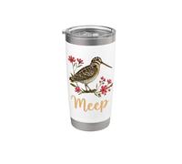 Meep Bird Saying Meep Mujeres Niñas American Woodcock Meep Vaso térmico de acero inoxidable de doble pared