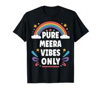 Meera Vibes Only Cute Retro Girls Meera Name Camiseta