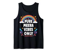 Meera Vibes Only Cute Retro Girls Meera Name Camiseta sin Mangas