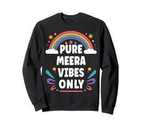 Meera Vibes Only Cute Retro Girls Meera Name Sudadera