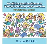 Meerjungfrauen Malbuch für Kinder 2-5 Jahre: 40 niedliche Meerjungfrauen & Meeresbewohner | Große Motive mit dicken Linien zum Ausmalen (Kleine Hände - Große Abenteuer)