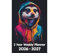 Meerkat 2 Year Weekly Planner: 104 Week Sunday to Saturday Calendar | Gift For People Who Love Safari Animals, Wildlife Lovers | Ideal for ... and Busy Individuals | 6 x 9 Inches | v1