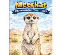 Meerkat Coloring Book for All Ages: Realistic, Cute & Relaxing Animal Designs for Kids, Teens and Adults: 50 Detailed and Easy-to-Color Pages ... Creativity, Stress Relief and Fun Learning