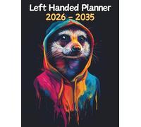 Meerkat Left Handed Planner: 10 Year Monthly | Large 120 Month Calendar | Gift For People Who Love Safari Animals, Wildlife Lovers | Ideal for ... and Busy Individuals | 8.5 x 11 Inches | v1