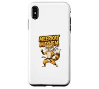 Meerkat Mayhem Funny Cartoon Meerkat Humour Animal Character Carcasa para iPhone XS MAX
