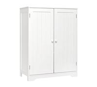 Meerveil Armario Baño, Gabinete de Almacenamiento Pintura MDF con 180° Bisagra 2 Puertas y 3 Estantes 60x30x80cm Utilizado en Baño Cocina Sala de Estar Entrada (1 Ajustable Balda)