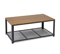Meerveil Mesita de Centro de Estilo Retro, Mesa Auxiliar, Mesa de café, Estilo Industrial, diseño de Madera y Marco de Metal para salón, Pasillo, Couchtisch