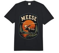 Meese Alce Puesta del Sol Bosque Fauna Comfort Colors Adult Heavyweight T-Shirt