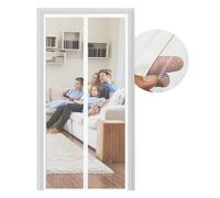 Meet Beauty Mosquitera Magnetica para Puerta 75x205cm | Instalación Fácil sin Taladro | Cierre Automático, Aire Fresco y Protección contra Insectos - Blanco