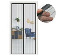 Meet Beauty Mosquitera Magnetica para Puerta 85x180cm | Instalación Fácil sin Taladro | Cierre Automático, Aire Fresco y Protección contra Insectos - Negro