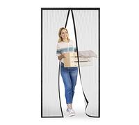 Meet Beauty Mosquitera Magnética para Puertas, 155 x 220 cm Se Cierra Automáticamente y Mantiene el Aire Fresco, Fácil de Instalar y Adecuado para Todos los Tamaños de Puertas, Negro