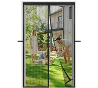 Meet Beauty Mosquitera Magnética para Puertas 155x190cm, Diseño Resistente al Viento de Tercera Generación, Instalación Sencilla, Negro