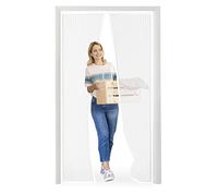 Meet Beauty Mosquitera Magnética para Puertas, 85 x 180 cm Se Cierra Automáticamente y Mantiene el Aire Fresco, Fácil de Instalar y Adecuado para Todos los Tamaños de Puertas, Blanco