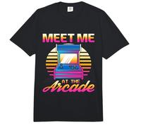 Meet Me At The Arcade Vaporwave Retro Jugador Videojuegos Comfort Colors Adult Heavyweight T-Shirt