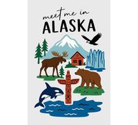 Meet Me in Alaska Collage Lined Pages Notebook: 100 pages | 6" x 9" | Collage Lined Pages | Journal | Diary