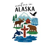 Meet Me in Alaska Notebook: Wild Nature Composition Journal with Mountains, Wildlife & Adventure Vibes | 6x9 inch, 150 Pages