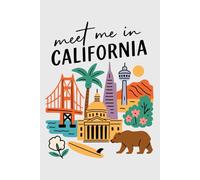 Meet Me in California Collage Lined Pages Notebook: 100 pages | 6" x 9" | Collage Lined Pages | Journal | Diary