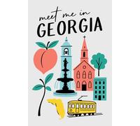 Meet Me in Georgia Collage Lined Pages Notebook: 100 pages | 6" x 9" | Collage Lined Pages | Journal | Diary