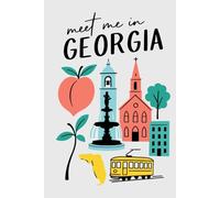 Meet Me in Georgia Collage Lined Pages Notebook: 100 pages | 6" x 9" | Collage Lined Pages | Journal | Diary