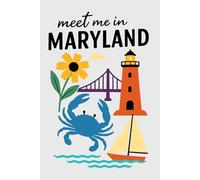 Meet Me in Maryland Collage Lined Pages Notebook: 100 pages | 6" x 9" | Collage Lined Pages | Journal | Diary