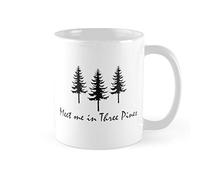 Meet Me In Three Pines - Taza de café de cerámica de 325 ml y 325 ml