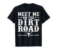 Meet Me On The Dirt Road Música Country Canciones Western Cowboy Camiseta
