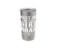 Meet Me On The Dirt Road Música Country Canciones Western Cowboy Vaso térmico de acero inoxidable de doble pared
