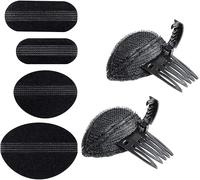 Meet-shop Base de Aumento de Volumen de Cabello 6pcs Herramienta Trenzado de Inserción Pinza Peine de Aumento de Cabello Bollos de Esponja Accesorios para Mujeres Niñas Peinado de Bricolaje