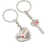 Meet-shop Llavero de pareja, llavero para mi amor, corazón y llavero de novia para novio, su novia, regalo para marido y mujer