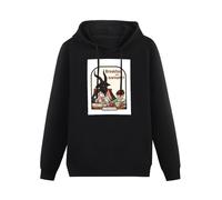 Meet Sun Breakfast with Baphomet Demon Goat Black Hoodie Graphic Mens Sweatshirts Unisex Hooded L