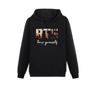 Meet Sun BTS Love Yourself Black Hoodie Graphic Mens Sweatshirts Unisex Hooded L