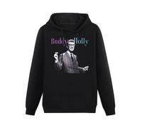 Meet Sun Buddy Holly Quotes Black Hoodie Graphic Mens Sweatshirts Unisex Hooded XXL