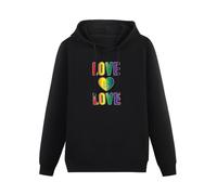 Meet Sun Love Is Love Cute Rainbow LGBTQ Gay LGBT Pride Black Hoodie Graphic Mens Sweatshirts Unisex Hooded XXL