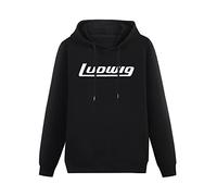 Meet Sun Ludwig Drums Music Instrument Black Hoodie Graphic Mens Sweatshirts Unisex Hooded XL