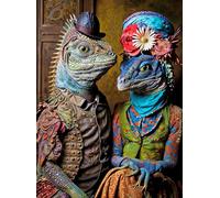 Meet The Aliens: Kael and Narae - Rompecabezas de 1000 piezas, historia de amor intergaláctica, ecológico, vibrantes rompecabezas alienígenas con acabado satinado Cross & Glory