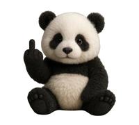 Meet The Attitude Squad Cute Middle Finger Plush for High Stress Feel Lonely People and Humor Gifts for Friends Who Like Decoration (Panda)