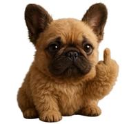 Meet The Attitude Squad Cute Middle Finger Plush for High Stress Feel Lonely People and Humor Gifts for Friends Who Like Decoration (Dog)