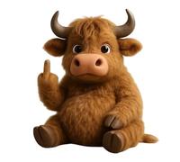 Meet The Attitude Squad Cute Middle Finger Plush for High Stress Feel Lonely People and Humor Gifts for Friends Who Like Decoration (Bull)