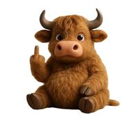 Meet The Attitude Squad, Tiny Plush Rebels with SASS & Snuggles Pocket-Sized Toys for Stress Relief & Humorous Gifts for Sassy Friends (Rebel Highland Cow)