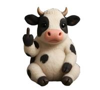 Meet The Attitude Squad, Tiny Plush Rebels with SASS & Snuggles Pocket-Sized Toys for Stress Relief & Humorous Gifts for Sassy Friends (Dairy Cattle)