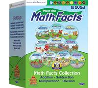 Meet the Math Facts 10 DVD set - addition, subtraction, multiplication & division (includes bonus digital book)