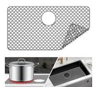 Meet You Tappetino per Lavello Cucina, Tappetino Lavandino Cucina in Silicone 72 X 38cm, Tappetini Lavello Cucina Resistente al Calore e Antiscivolo, Proteggi Lavello Cucina con Foro di Scarico