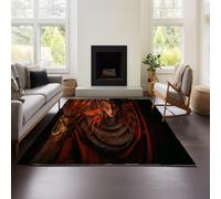 MeeTe Alfombra De Elden Ring con Diseño Visual 3D, Líneas Suaves Y Estilo Ligero: Ideal para Habitaciones Infantiles Y Adolescentes, Ideal para Salas De Juegos Y Esports. (Ring 01,160x240 cm)