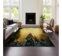 MeeTe Alfombra De Elden Ring con Diseño Visual 3D, Líneas Suaves Y Estilo Ligero: Ideal para Habitaciones Infantiles Y Adolescentes, Ideal para Salas De Juegos Y Esports. (Ring 03,100x150 cm)