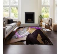 MeeTe Alfombra De Justin Bieber para Dormitorio, Sala De Estar, Niños, Adolescentes, Alfombra De Franela, Felpudo (Justin 01,150x200 cm)