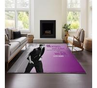 MeeTe Alfombra De Justin Bieber para Dormitorio, Sala De Estar, Niños, Adolescentes, Alfombra De Franela, Felpudo (Justin 02,100x150 cm)