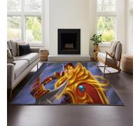 MeeTe Alfombra Hearthstone Heroes of Warcraft, para Pasillo, Dormitorio Y Cocina, Lavable A Máquina, Antideslizante, Marrón (HOF 03,100x150cm)