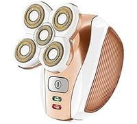 Meeteasy Afeitadora eléctrica de piernas para mujer, recargable, sin dolor, para piernas, cara, labios, cuerpo, axilas, axilas, recortadora de bikini inalámbrica femenina (dorado)